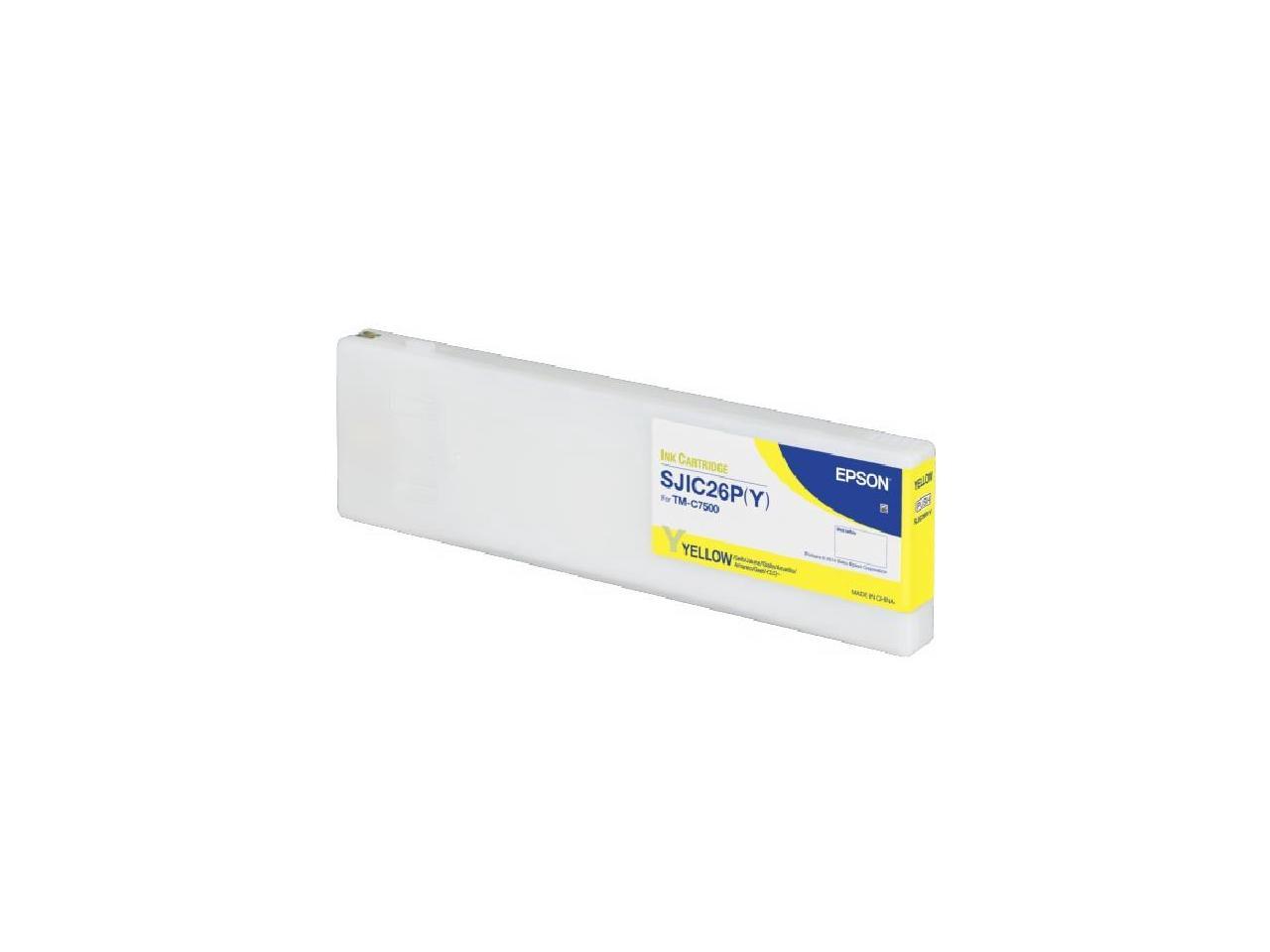 EPSON C33S020617 TM-C7500 CONSUMABLES SJIC26P (Y) YELLOW INK CARTRIDGE FOR COLORWORKS TM-C7500 RESTRICTED TO COLORWORKS PARTNERS ONLY
