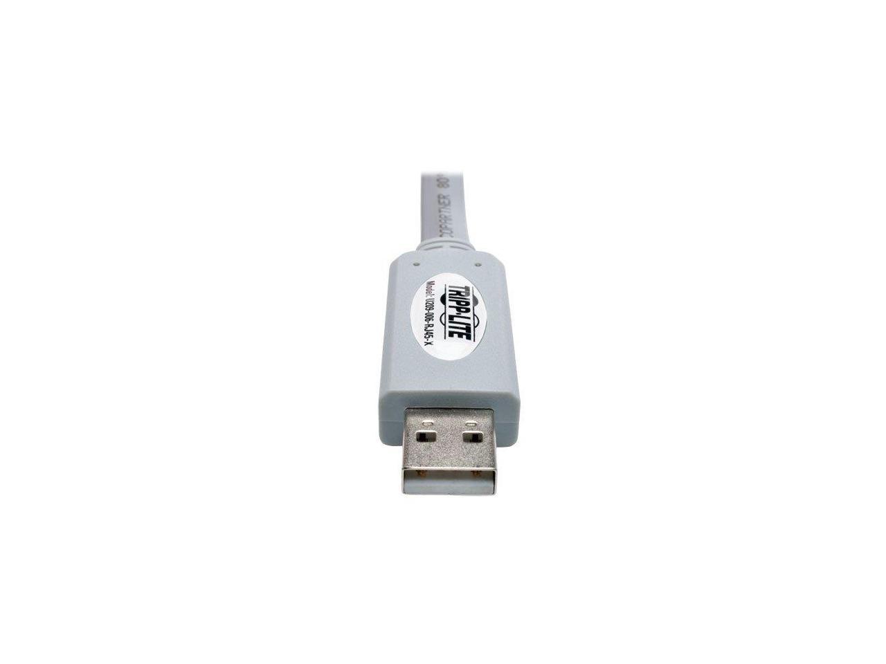 Tripp Lite USB to RJ45 Cisco Serial Rollover Cable, USB Type-A to RJ45 M/M, 6 ft.