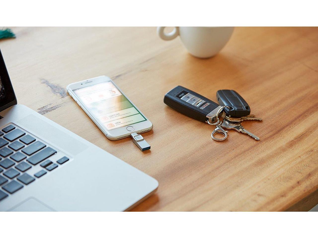 Kingston - C-USB3L-SR32G-EN - Kingston DataTraveler Bolt Duo - 32 GB - Lightning, USB 3.1 Type A - Silver - 1