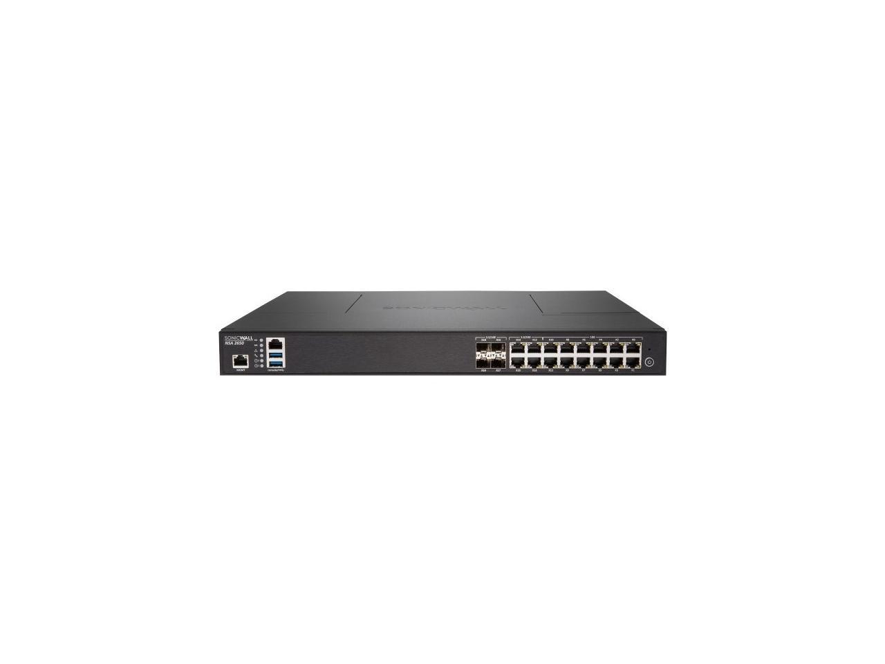 SonicWALL - 01-SSC-3098 - SonicWall NSA 2650 Network Security/Firewall Appliance - 16 Port - 10/100/1000Base-T - Gigabit