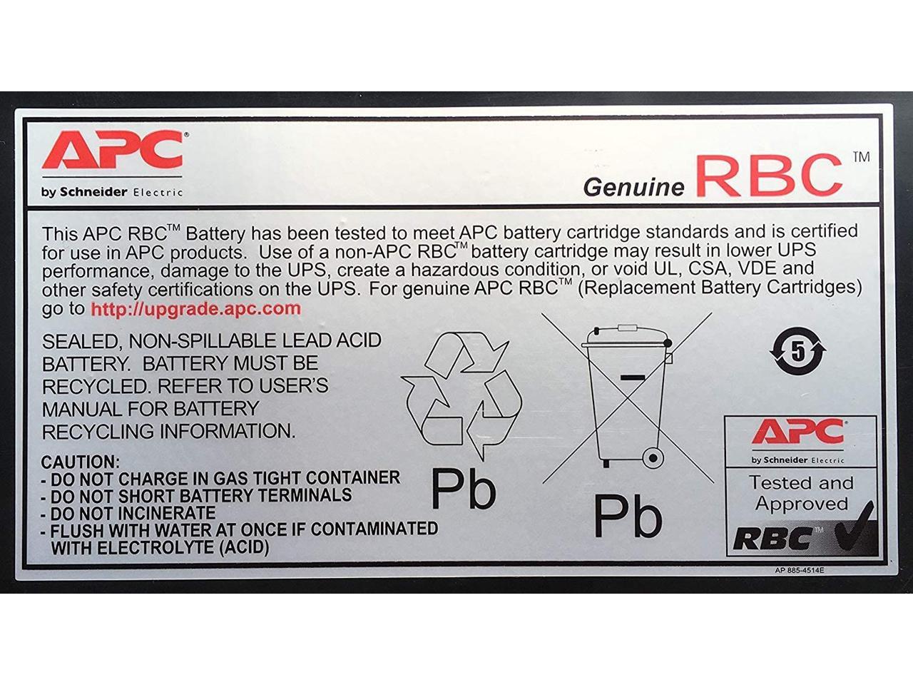 APC UPS Battery Replacement for APC UPS Models BE650G1, BE750G, BR700G, BE850M2, BX850M, BE650G, BN600, BN650M1, BN700MC, BN900M, and select others (RBC17)