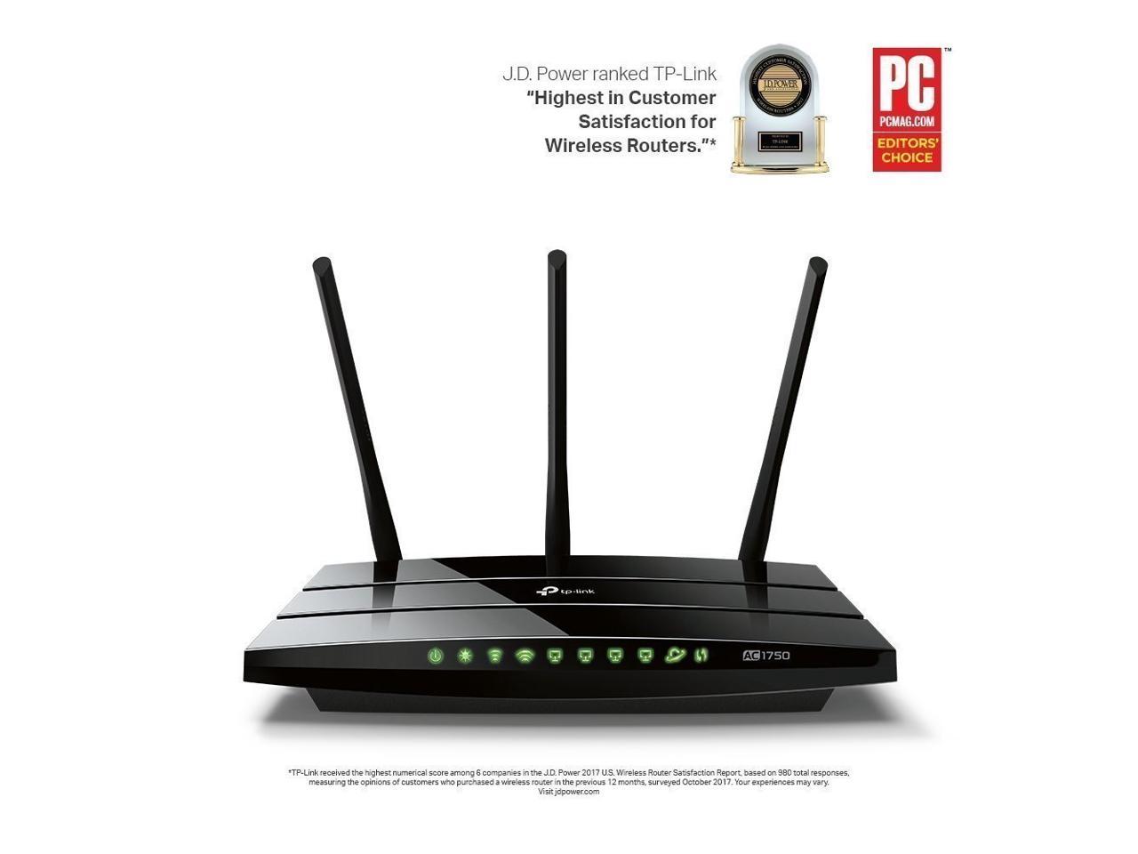 TP-LINK Archer C7 AC1750 Wireless Dual Band Gigabit Router - Wireless router - 4-port switch