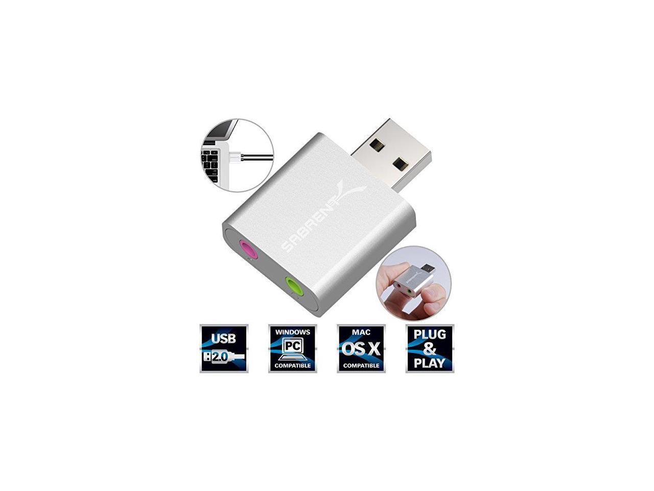 SABRENT AU-EMAC USB EXTERNAL STEREO SOUND ADAPTER
