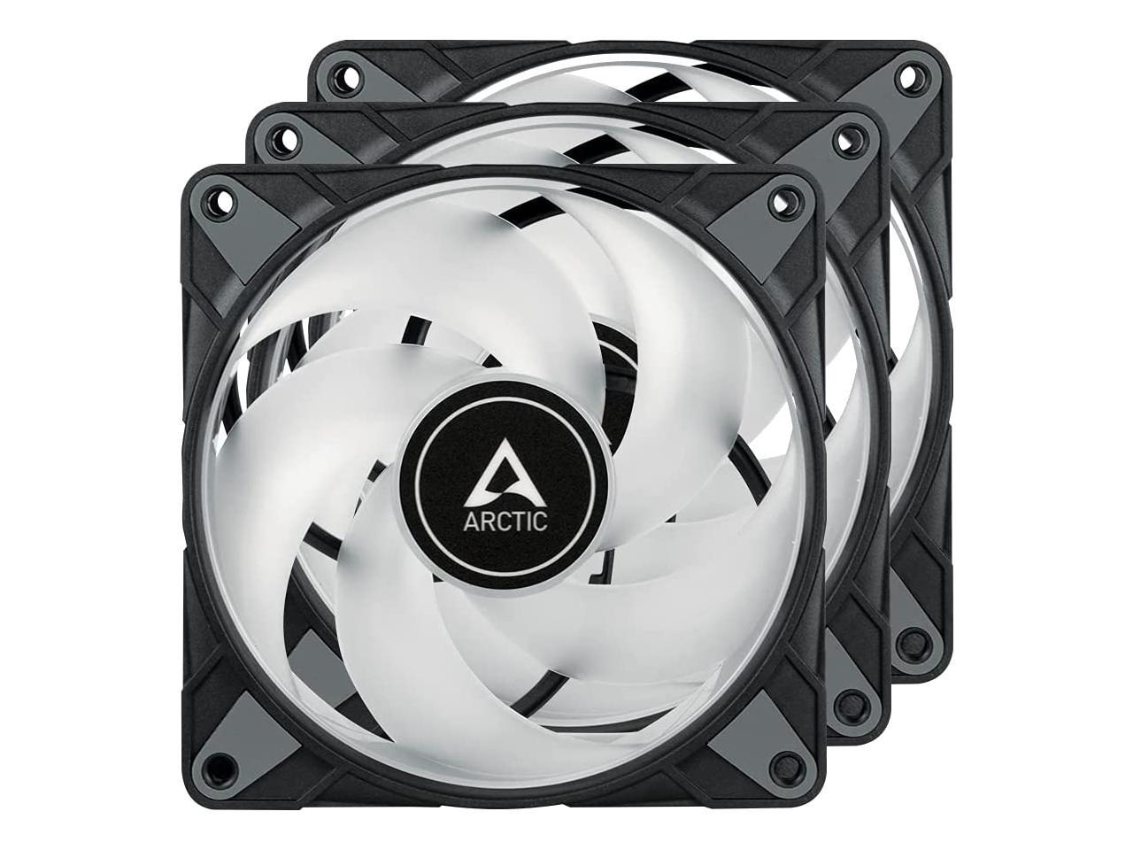 ARCTIC ACFAN00232A P12 PWM PST A-RGB (3 Pack) 120 mm PWM case Fan Optimized for Static Pressure 2000 RPM 3 pin Black
