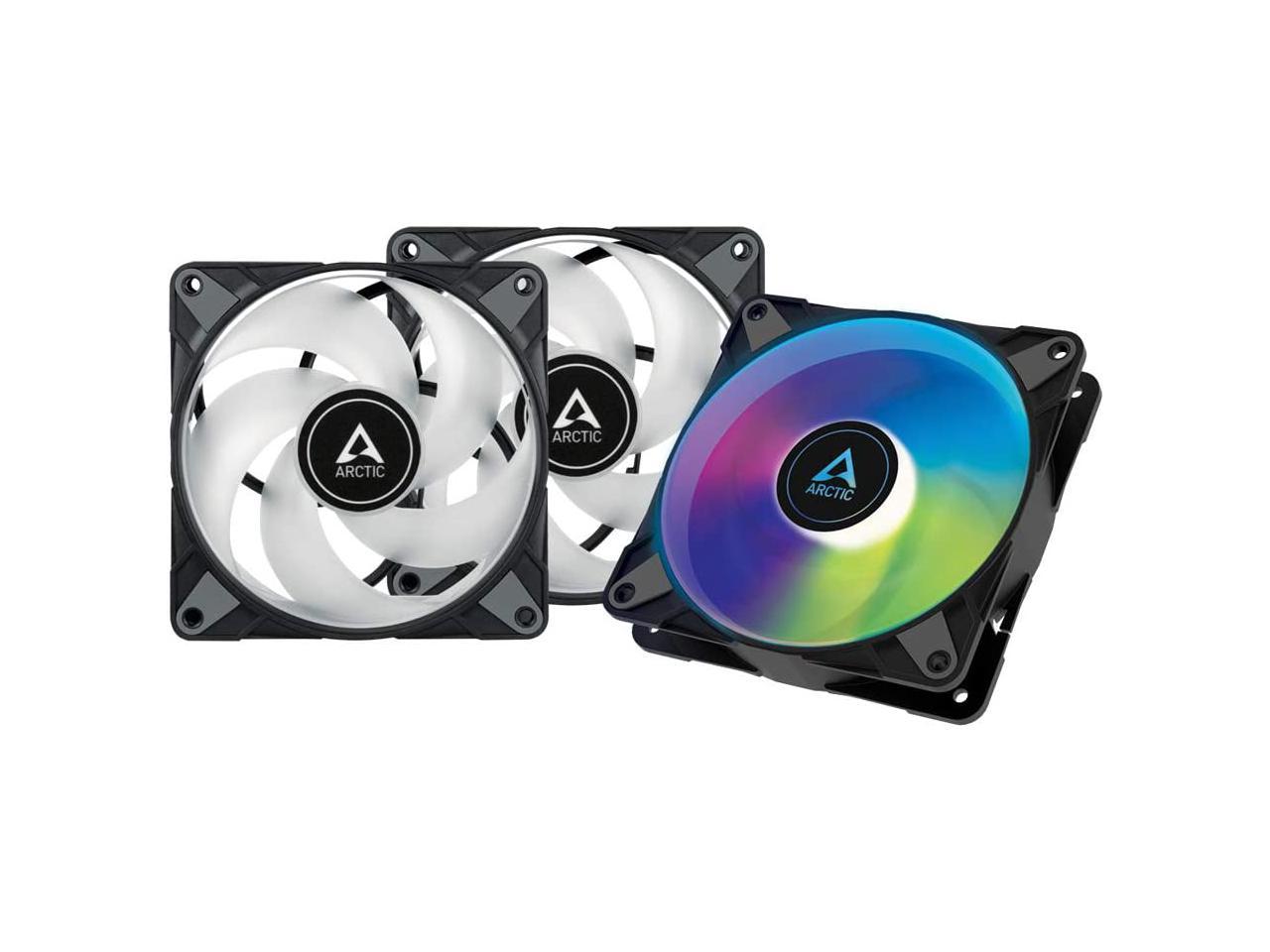 ARCTIC ACFAN00232A P12 PWM PST A-RGB (3 Pack) 120 mm PWM case Fan Optimized for Static Pressure 2000 RPM 3 pin Black