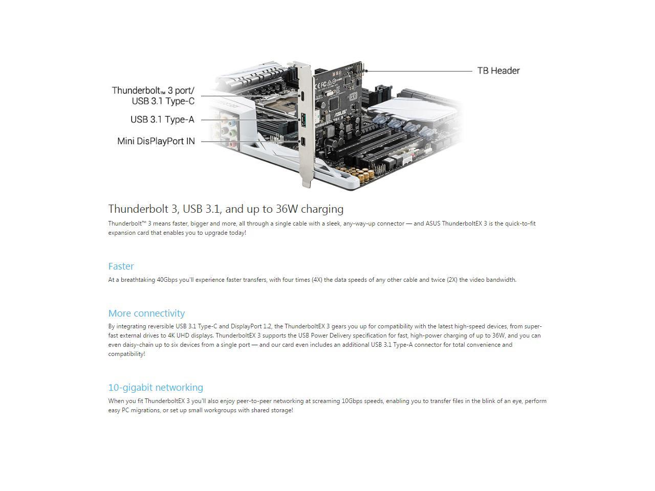 Asus Thunderboltex 3 Thunderbolt/Usb Adapter