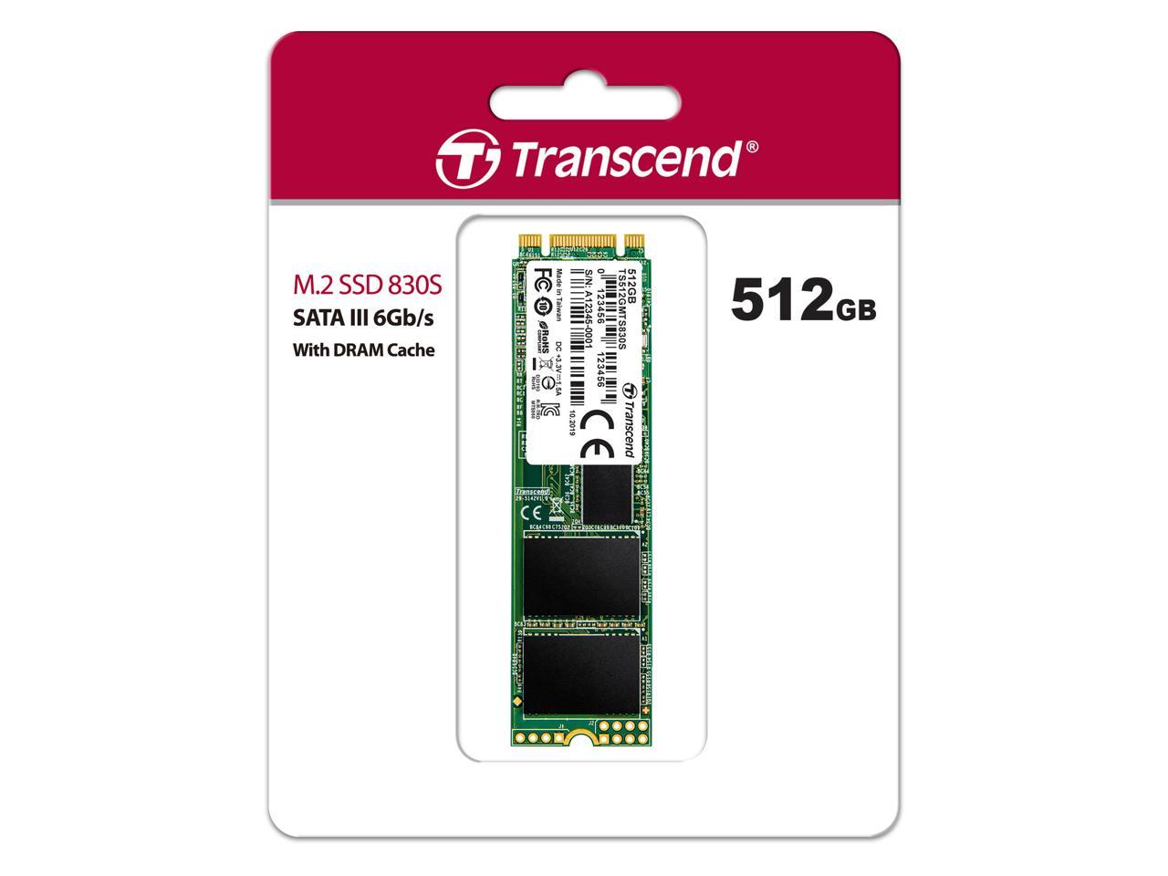 Transcend 830S 512 GB Solid State Drive - SATA (SATA/600) - Internal - M.2 2280