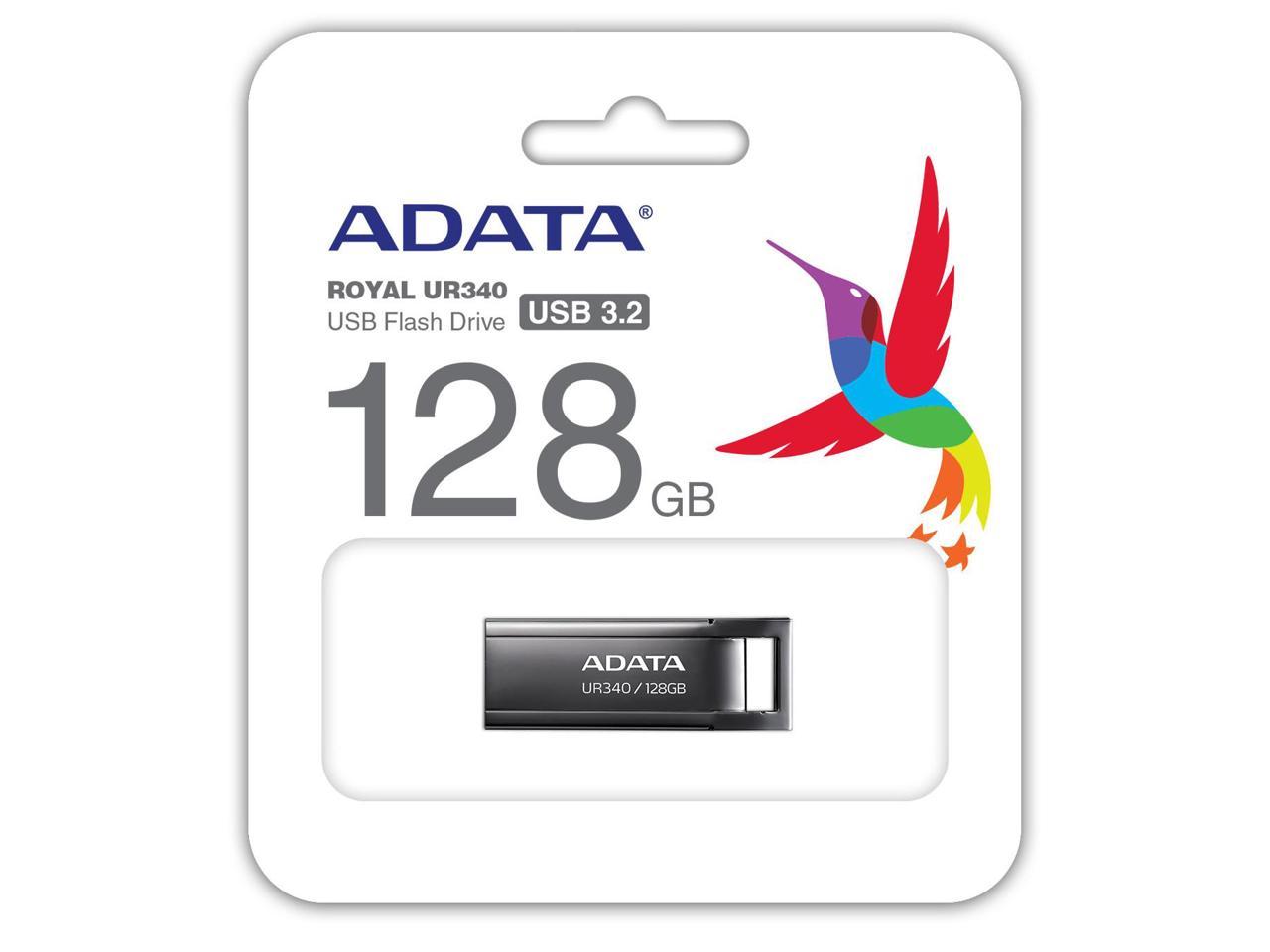 128GB AData Royal UR340 Ultra-Compact USB3.0 (USB3.2) Flash Drive
