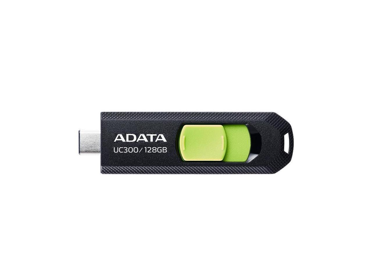128GB AData USB3.2 UC300 Type-C USB Flash Drive Black/Green