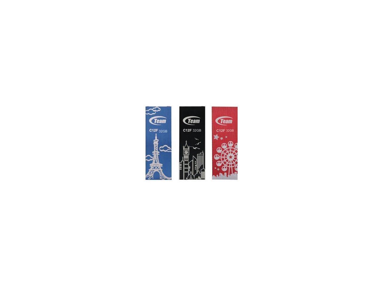 16GB Team C12F Bookmark USB2.0 Flash Drive (London Eye) Red