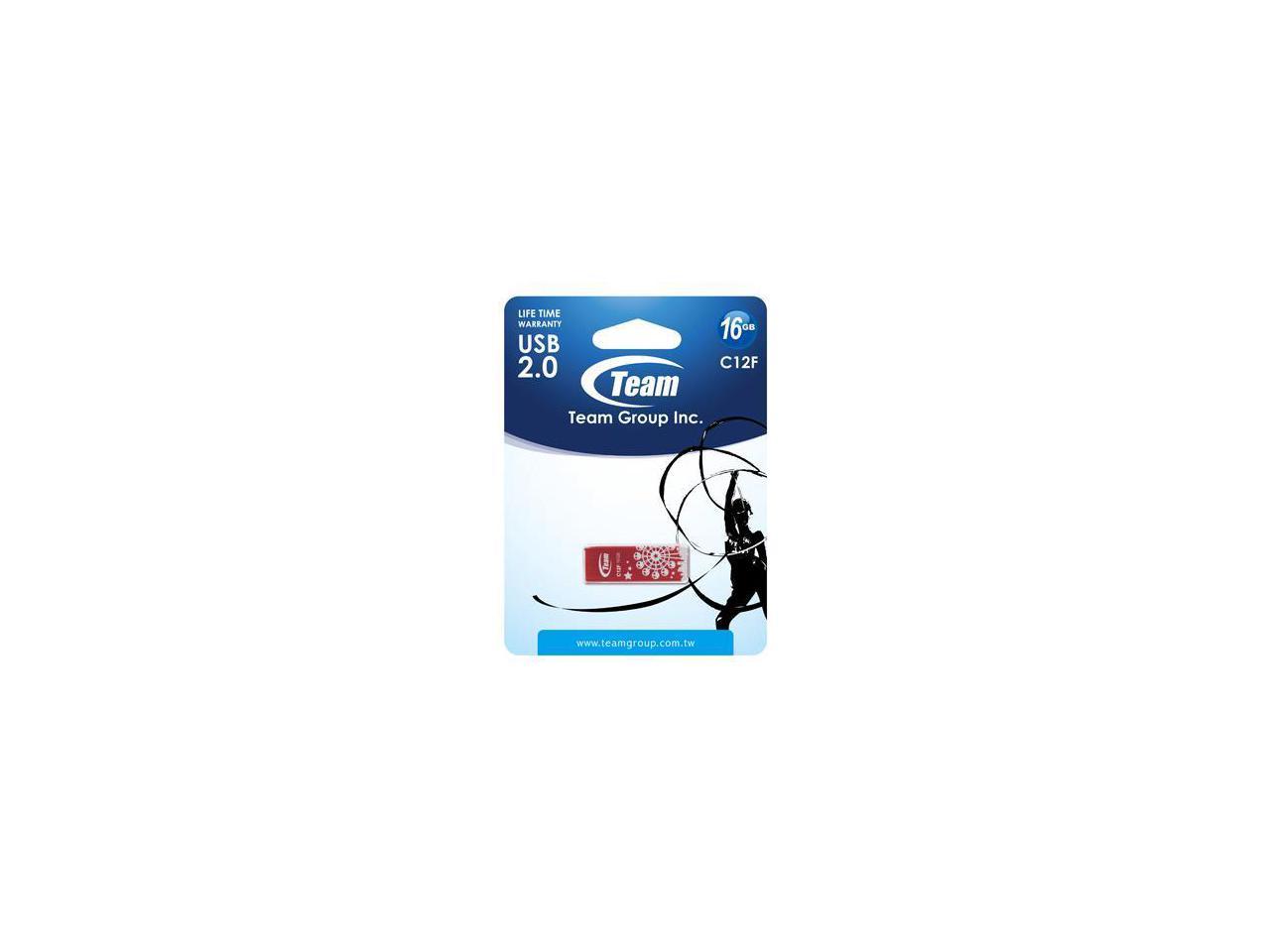 16GB Team C12F Bookmark USB2.0 Flash Drive (London Eye) Red