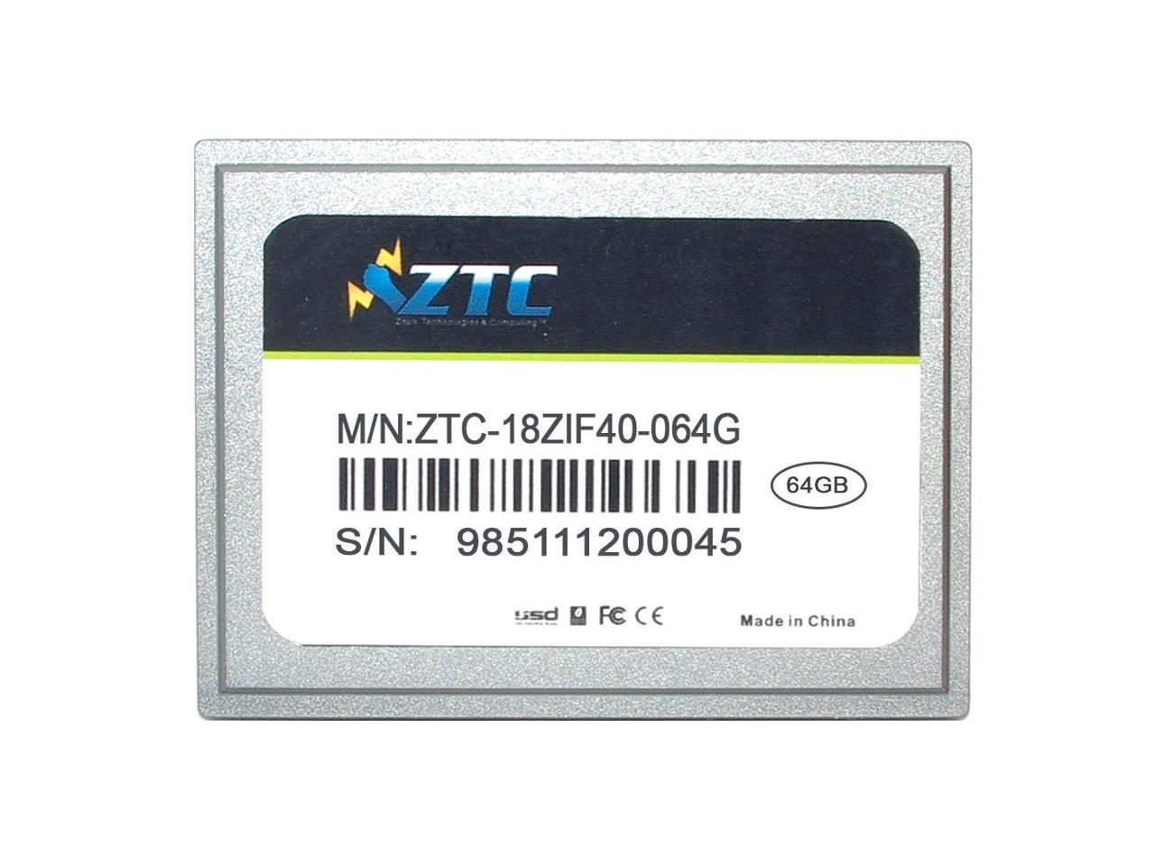 ZTC Cyclone 64GB 40-pin ZIF 1.8-inch PATA SSD Enhanced Solid State Drive - ZTC-18ZIF40-064G