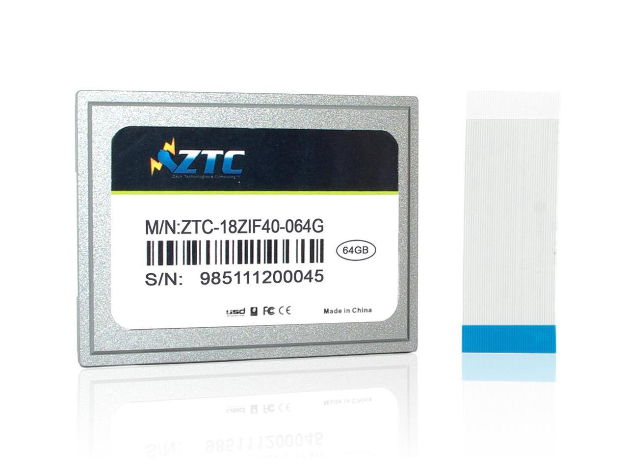 ZTC Cyclone 64GB 40-pin ZIF 1.8-inch PATA SSD Enhanced Solid State Drive - ZTC-18ZIF40-064G