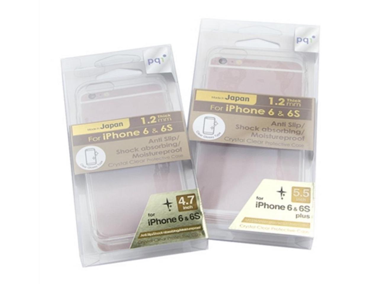 PQI Crystal Clear Protective Case for iPhone 6 / 6s - Anti Slip, Shock Absorbing