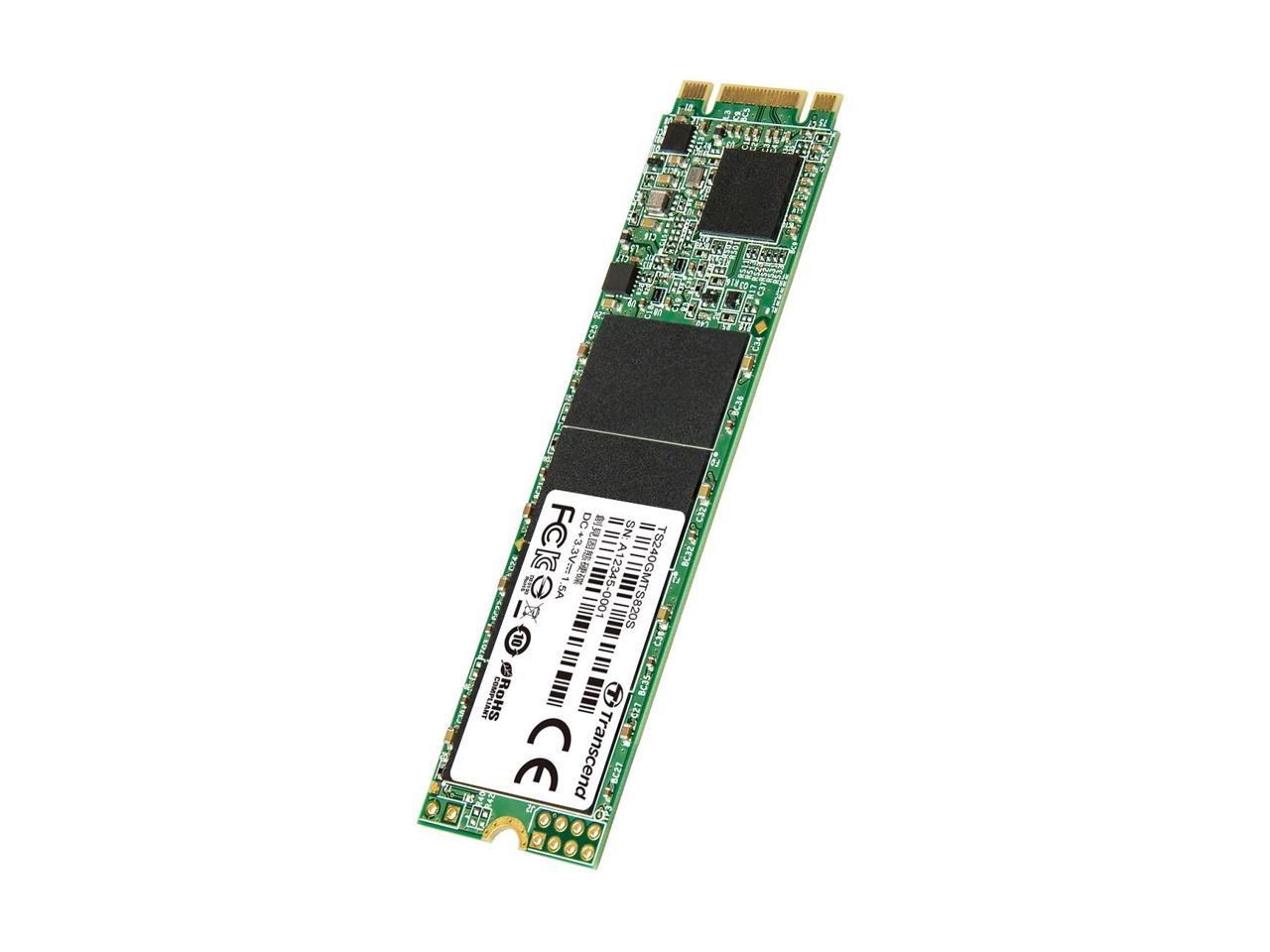 240GB Transcend M.2 SATA III 6Gb/s SSD MTS820S 3D TLC Flash 80mm Form Factor