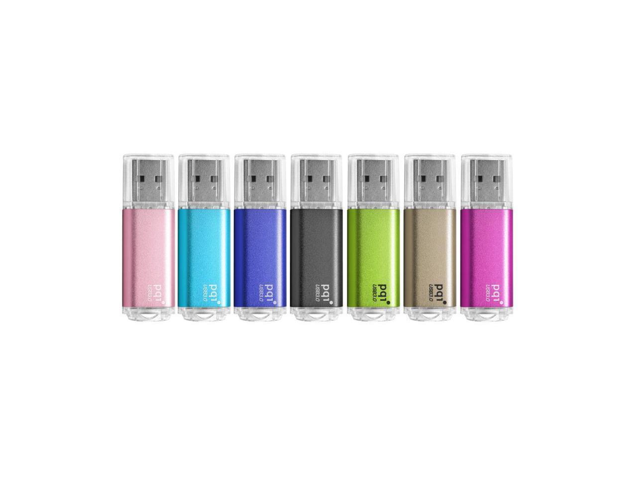 128GB PQI U273V Traveling Disk USB Flash Drive - Deep Blue - USB3.0