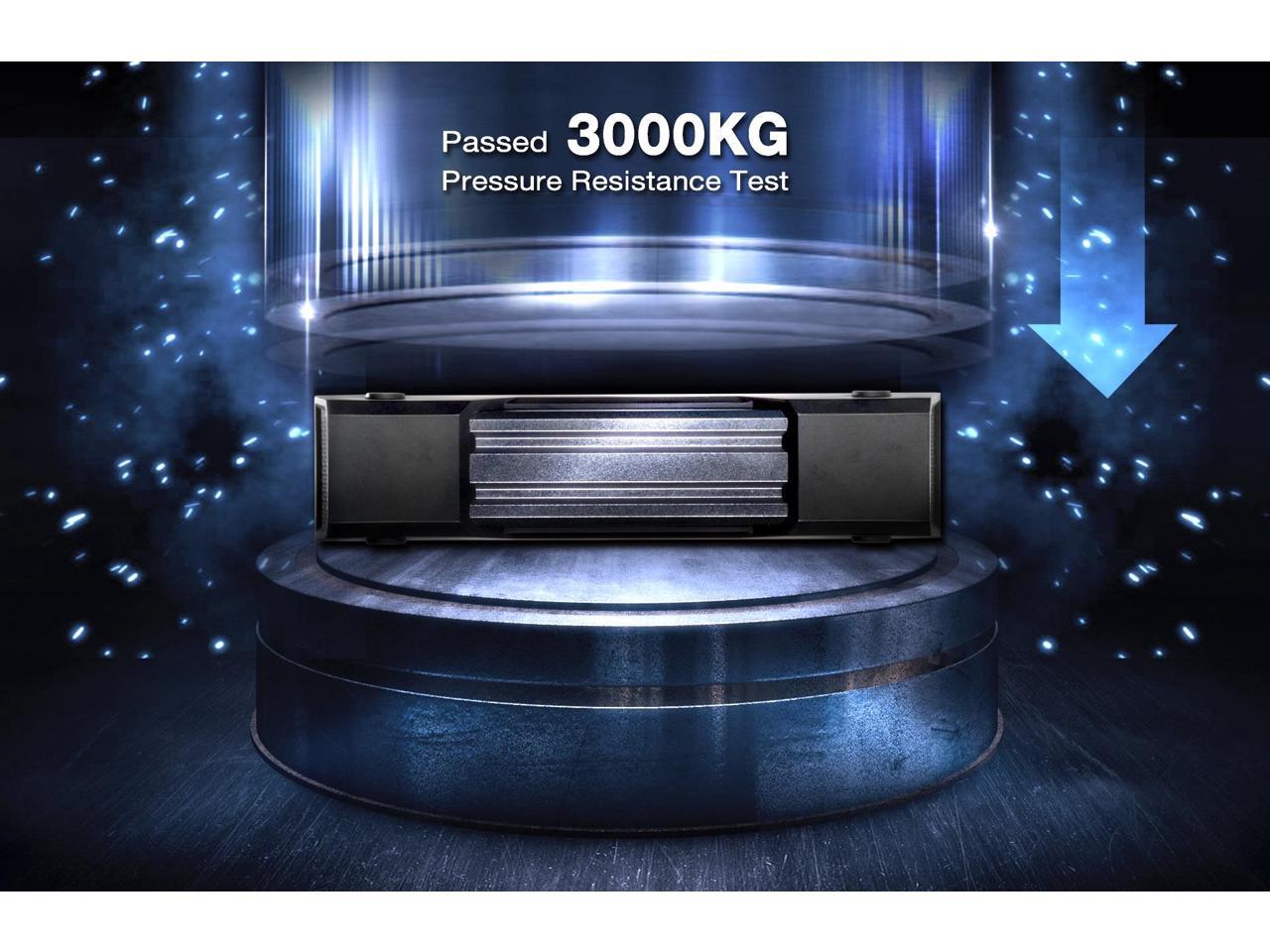 2TB AData HD830 Extreme Durable USB3.1 Portable Hard Drive - Aluminum/Silicone - Black/Blue