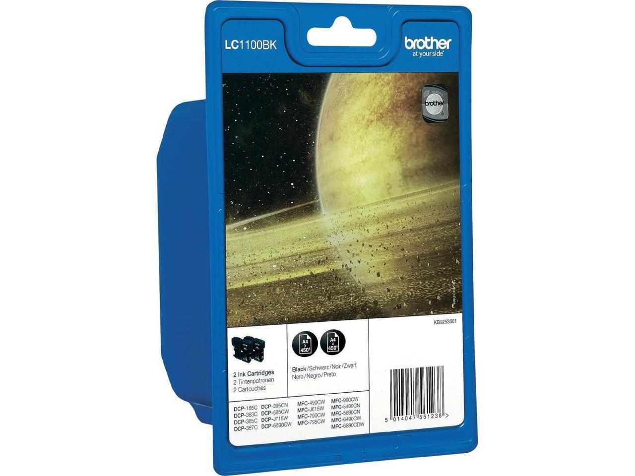 Brother LC1100 Twin-Pack Black Ink Cartridge