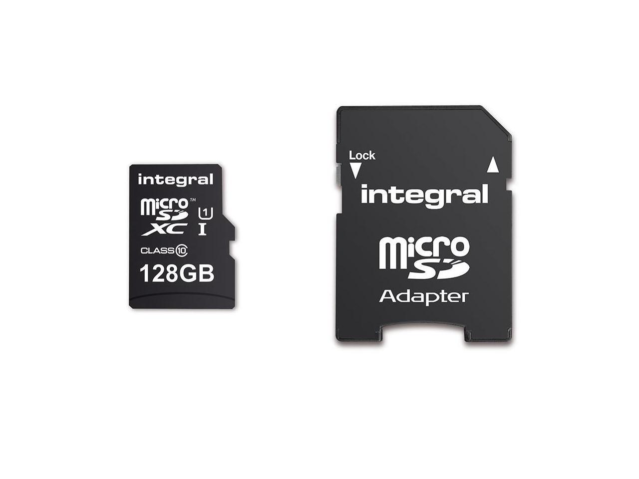 128GB Integral Ultima Pro microSDXC CL10 (90MB/s) High-Speed Memory Card w/Adapter