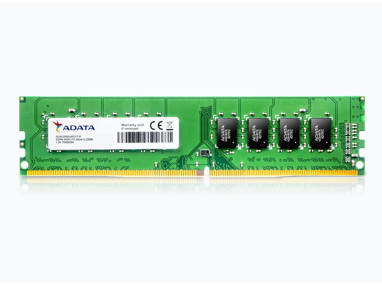 ADATA Premier 4GB (1 x 4GB) 2400 MHz CL17 1.2v DDR4 Memory (AD4U2400J4G17-R)