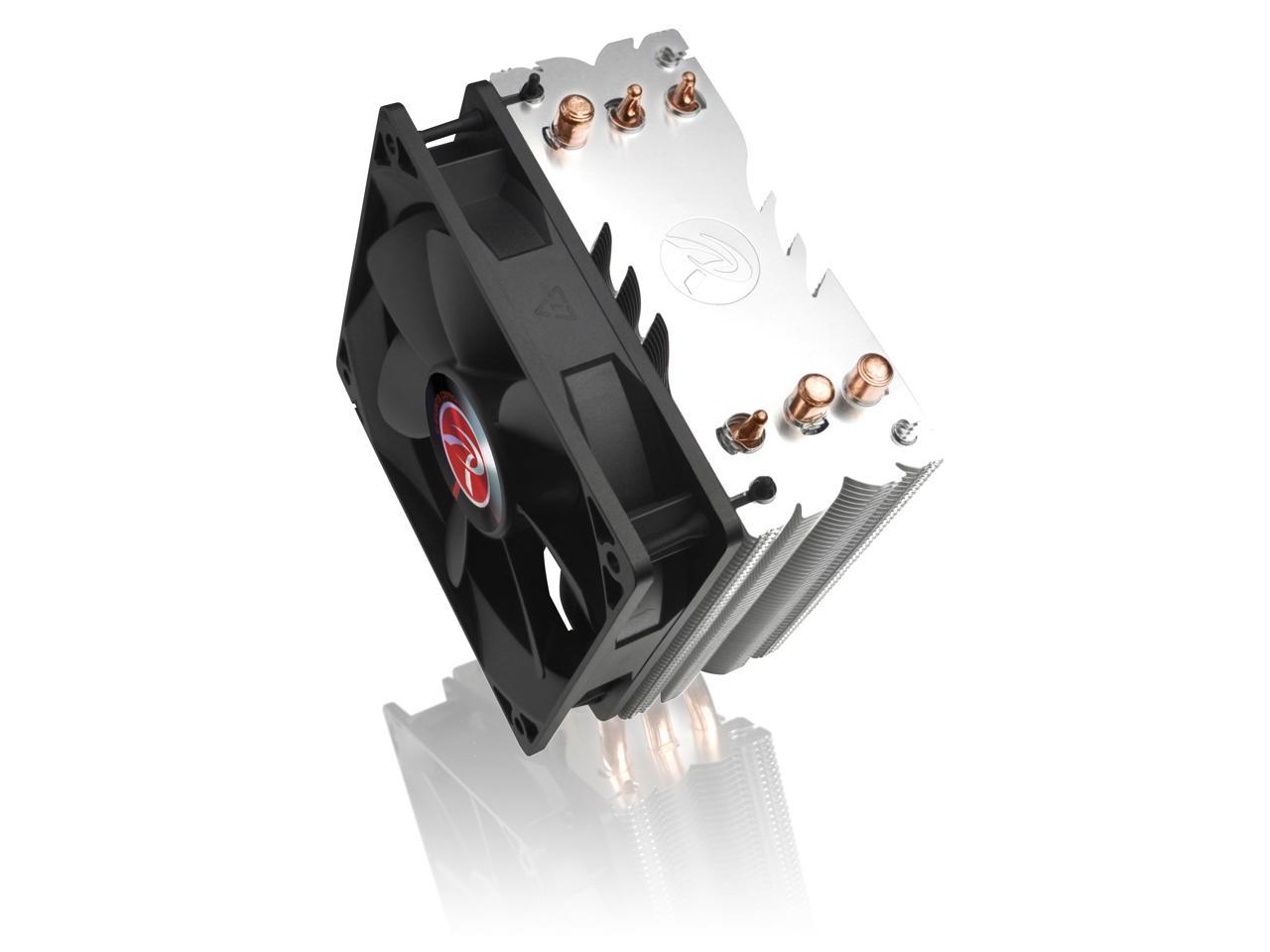 RAIJINTEK THEMIS BLACK, 3pcs 8mm Heat-Pipe, 12025 PWM Fan, Dual Fans, Slim Type 120mm Heat-Sink(D:50mm), Multiple Mounting Kits for Intel & AMD