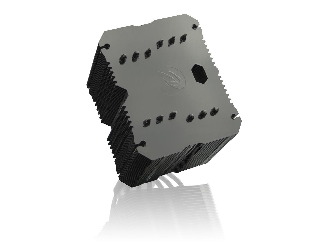 RAIJINTEK EREBOSS CORE EDITION, 6 x 6mm Heat-pipe, Fully Black Coated, Copper Nickel Base, Support Dual Fans, Giant Dissipating Fin Area, Multiple Mounting Kits for Intel & AMD