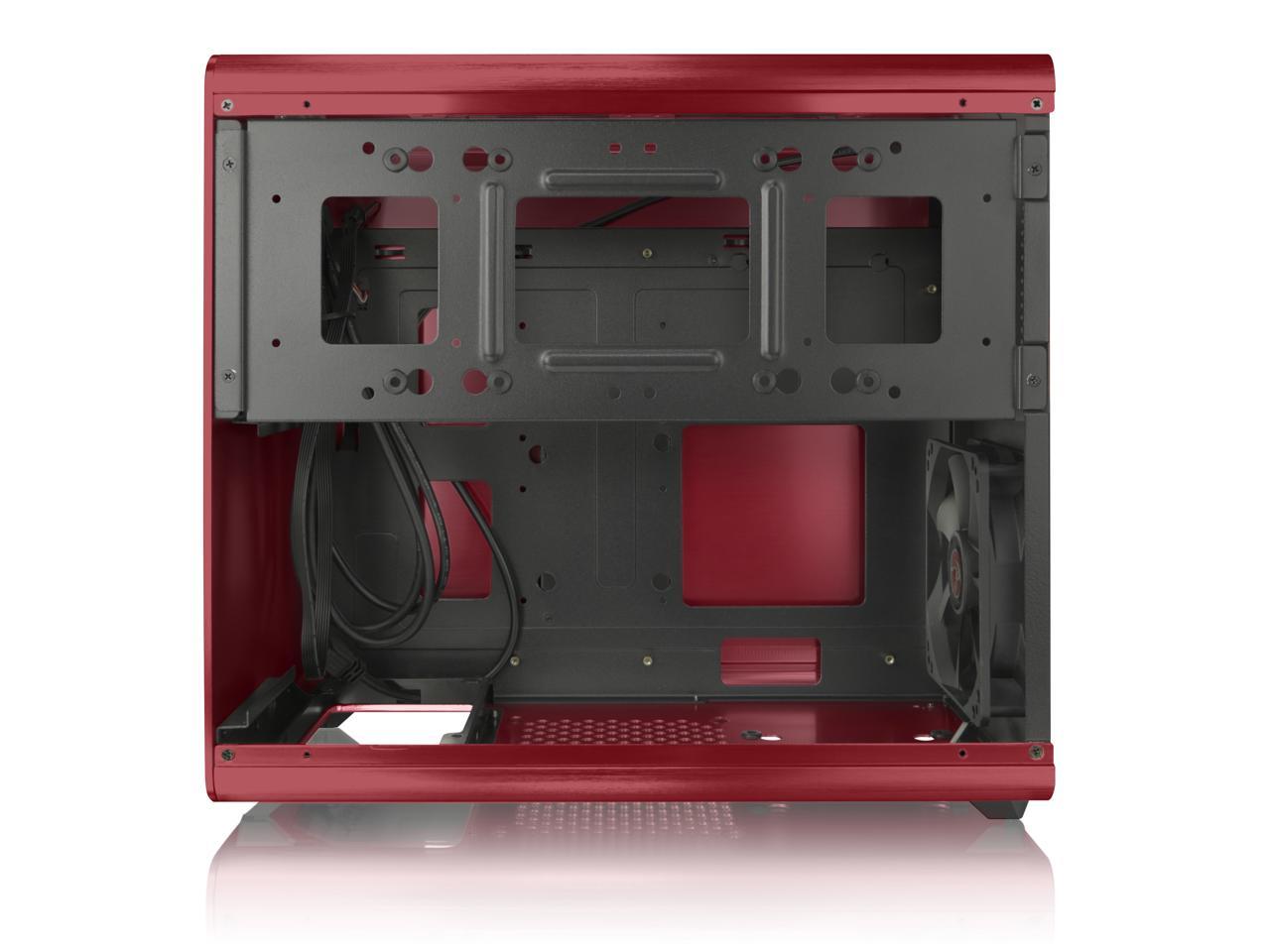 RAIJINTEK STYX RED, Alu Micro-ATX Case, Compatible With Regular ATX Power Supply, Max. 280mm VGA Card, 180mm CPU Cooler, Max. 240mm Radiator Cooling On Top,with A Drive Bay For Slim DVD On Side