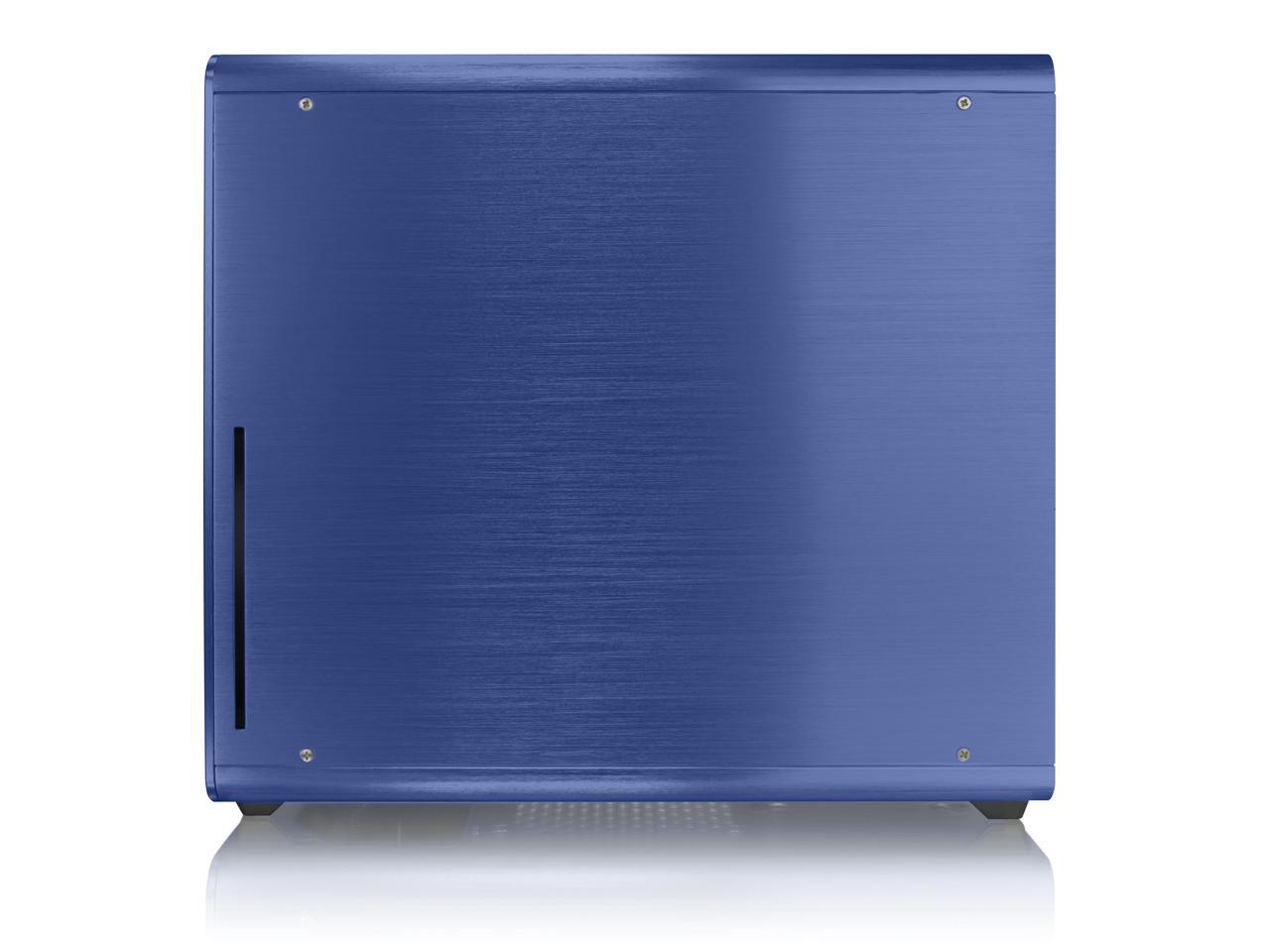 RAIJINTEK STYX Classic, an Alu Micro-ATX case, Compatible with regular ATX Power Supply, Max. 280mm VGA Card, 180mm CPU Cooler, 240mm Radiator Cooling On Top, a Drive Bay For Slim DVD On Side - Blue