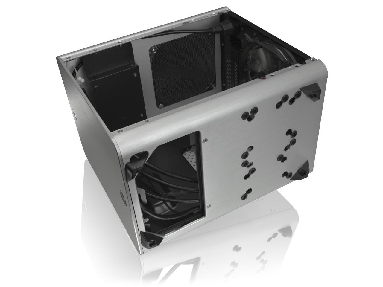 RAIJINTEK METIS PLUS SILVER, a Alu. M-ITX Case, is with one 12025 LED fan at rear, USB 3.0* 2, Ventilate holes at top, Compatible with Standard ATX PSU, 170mm VGA Card length, 160mm CPU Cooler height.