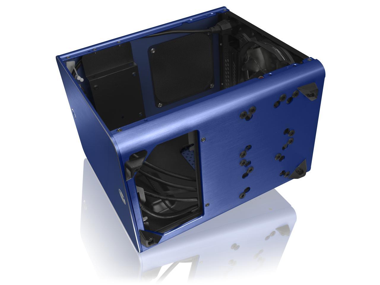 RAIJINTEK METIS PLUS BLUE, a Alu. M-ITX Case, is with one 12025 LED fan at rear, USB 3.0* 2, Ventilate holes at top, Compatible with Standard ATX PSU, 170mm VGA Card length, 160mm CPU Cooler height.