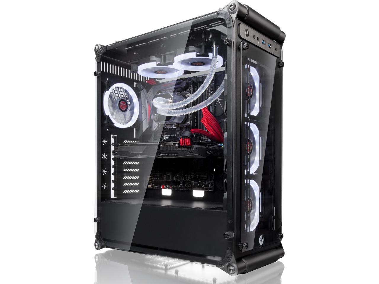 Raijintek Coeus Evo TC E-ATX Gaming Case with Tempered Glass and 4*12025 LED Fans