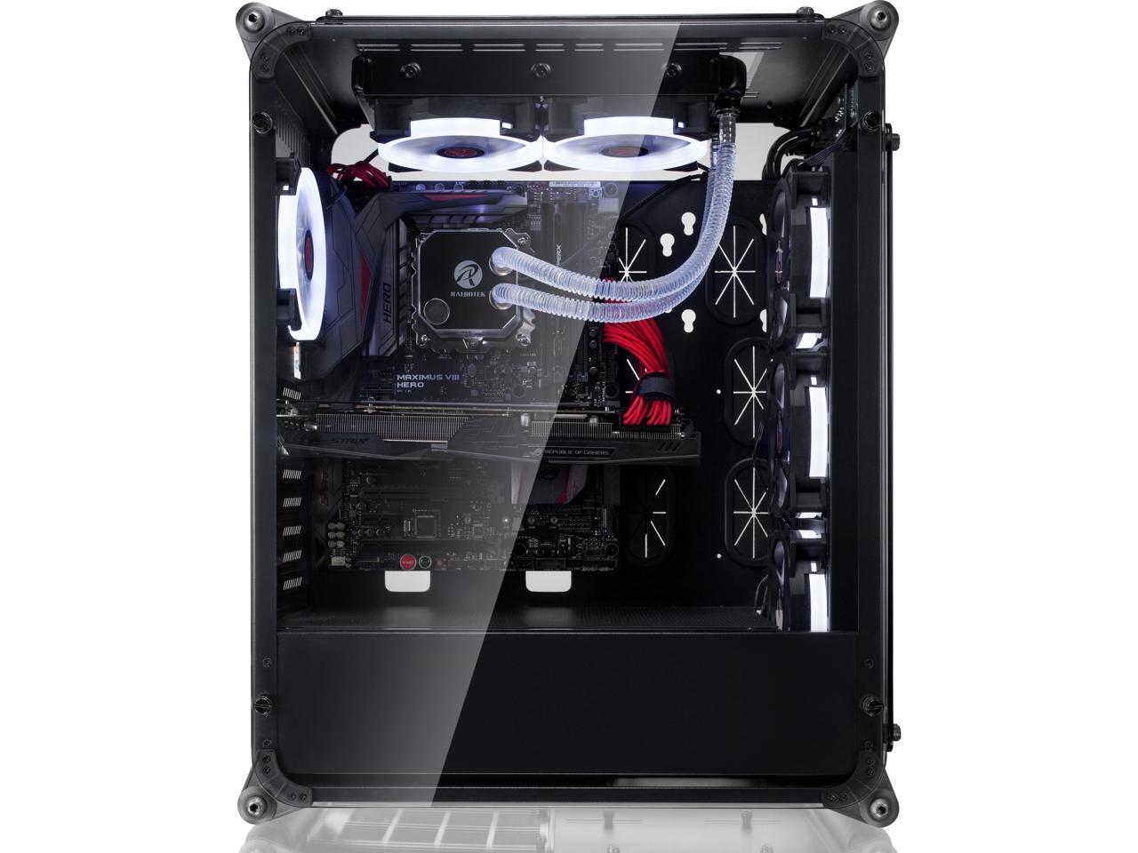 Raijintek Coeus Evo TC E-ATX Gaming Case with Tempered Glass and 4*12025 LED Fans