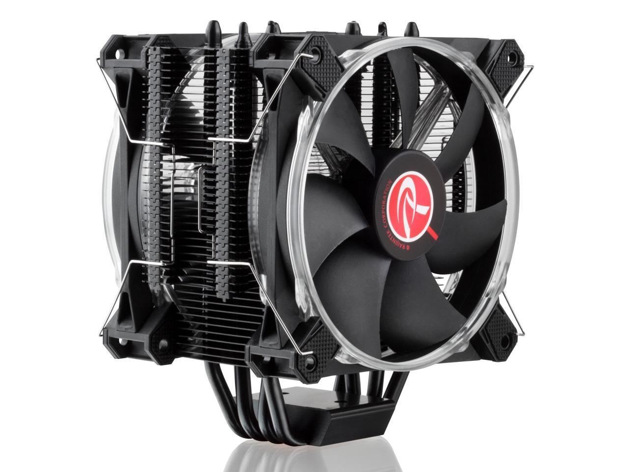 RAIJINTEK LETO PRO BLACK CPU Cooler with 2pcs Performing 120mm LED PWM Fan