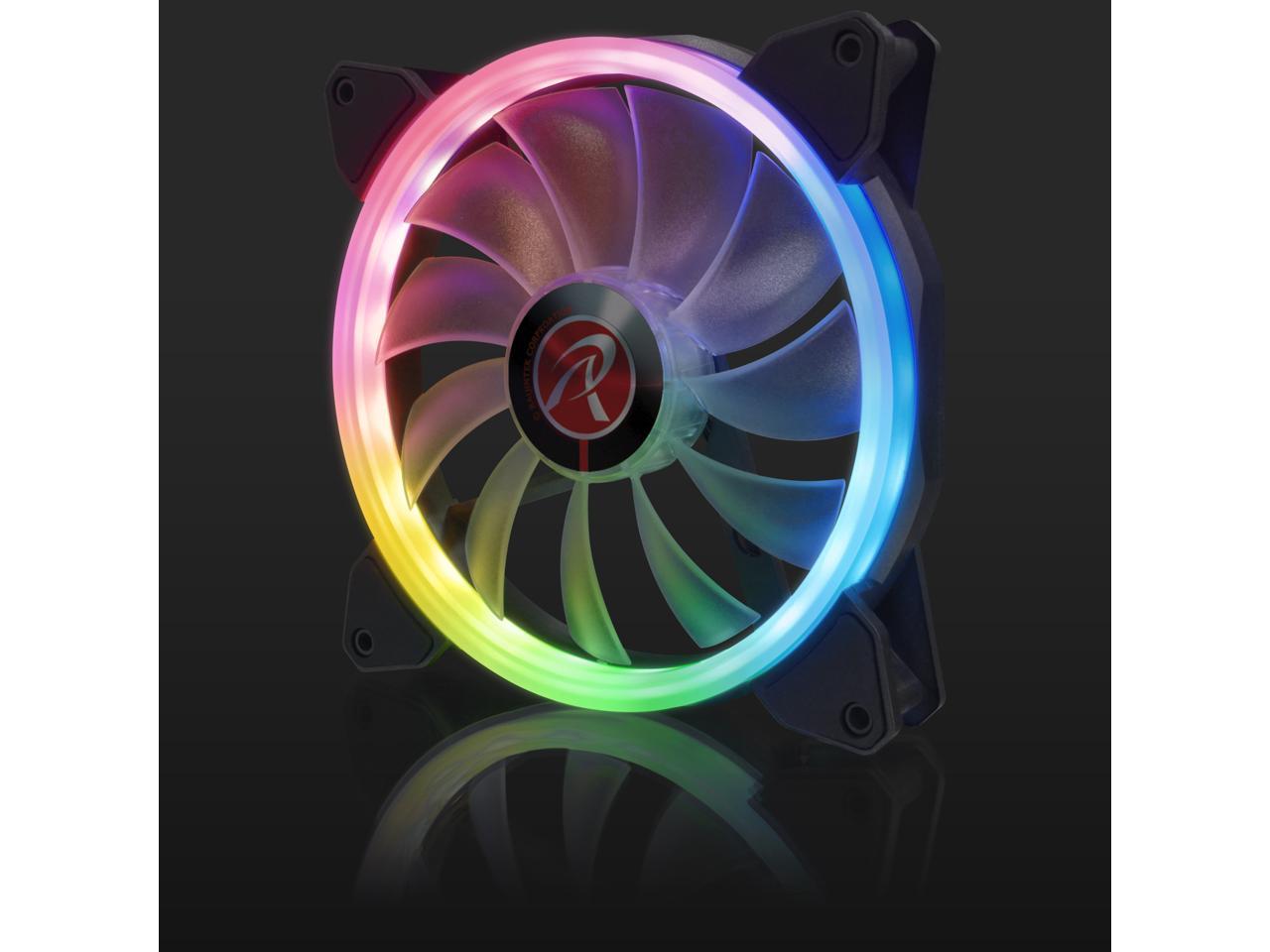 IRIS 14 RBW ADD-3, Addressable RGB - 3pack, 14025 PWM fan, with 8port control hub, Remote controller & Connecting M/B cable, compatible with ASUS/MSI 5V ADD header