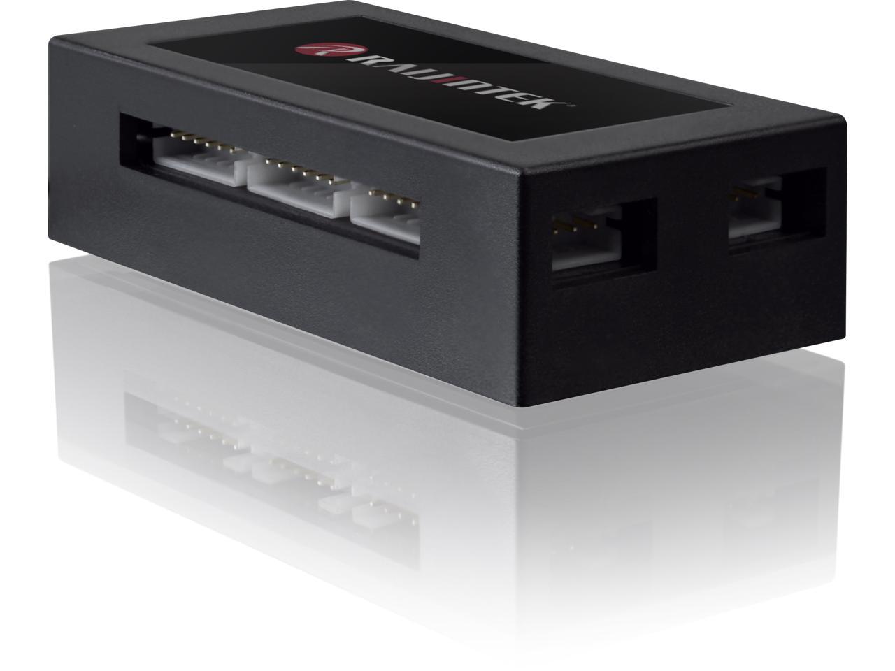 RAIJINTEK IRIS 14 Rainbow RGB - 140mm Rainbow RGB PWM Fan, with 6 Port Addressable LED Hub, Remote controller, 2 pack