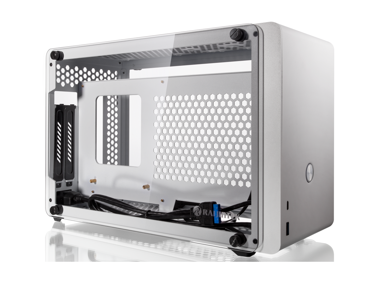 RAIJINTEK OPHION WHITE, a SFF case (Mini-ITX), is designed to fulfill a smallest case built with max. possibility high-end, gaming and standard components.