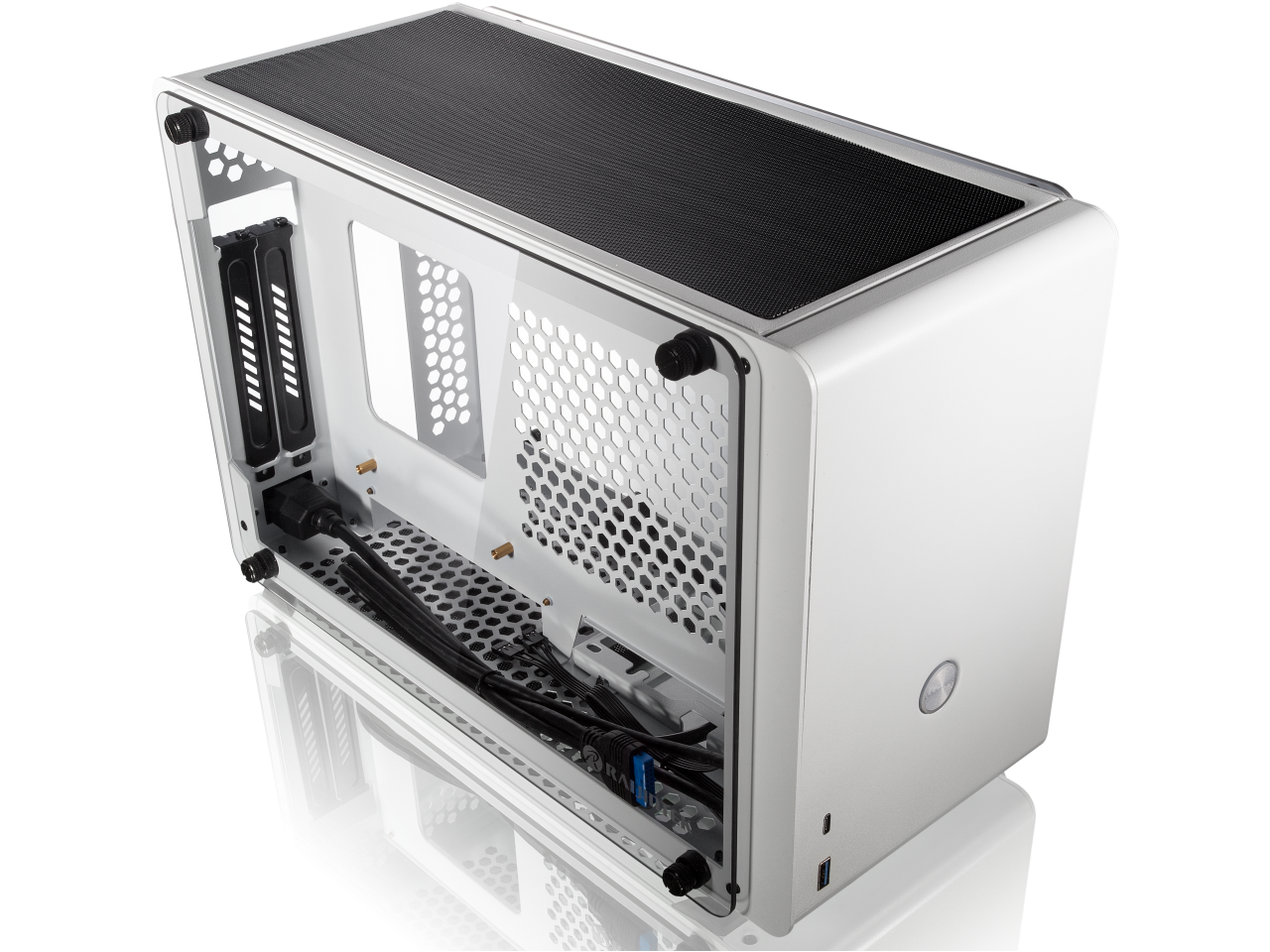 RAIJINTEK OPHION WHITE, a SFF case (Mini-ITX), is designed to fulfill a smallest case built with max. possibility high-end, gaming and standard components.