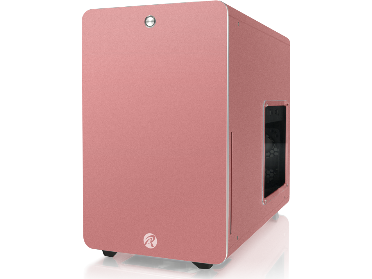 RAIJINTEK STYX PINK, a Alu Micro-ATX Case - Compatible With Regular ATX Power Supply, Max. 280mm VGA Card, 180mm CPU Cooler, Max. 240mm Radiator Cooling On Top, with a Drive Bay For Slim DVD On Side.