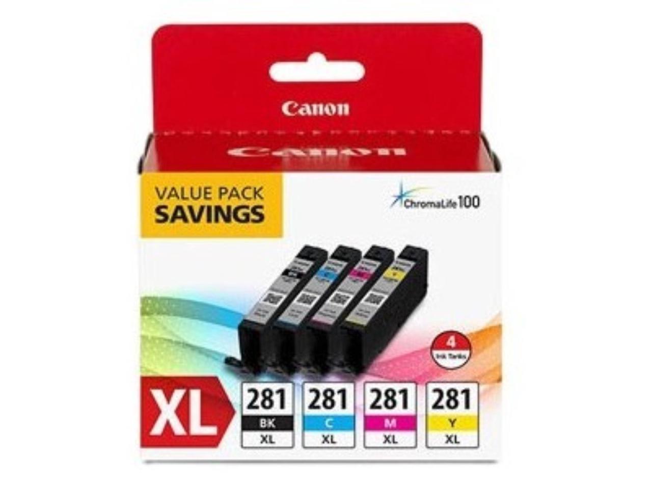 Canon CLI-281 XL High Yield Ink Cartridge - Combo Pack - Black/Cyan/Magenta/Yellow