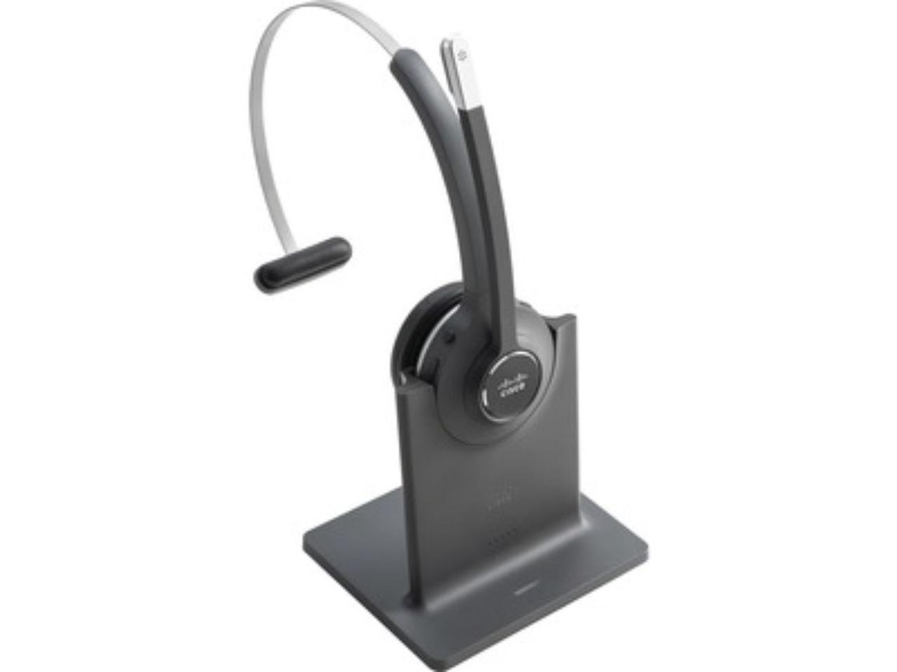 Cisco - CP-HS-WL-561-S-US= - Cisco 561 Headset - Mono - Wireless - DECT 6.0 - 300 ft48 kHz - Over-the-head - Monaural -