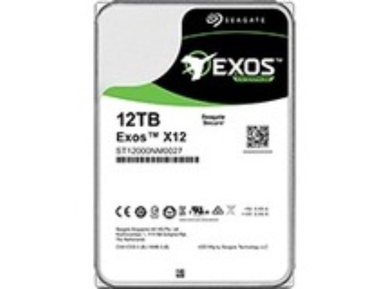 Seagate Exos X14 ST12000NM0278 12 TB Hard Drive - 512e/4Kn Format - SAS (12Gb/s SAS) - 3.5" Drive - Internal - 7200rpm - 256 MB Buffer