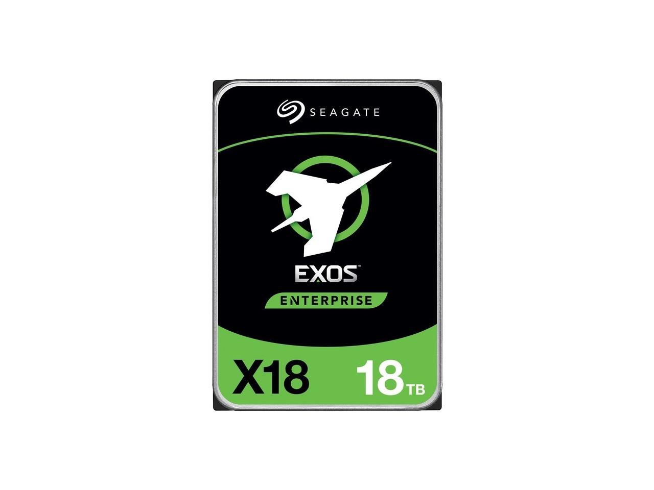 Seagate 18TB Exos X18 7200 RPM SAS 12Gb/s 256MB Cache 3.5-Inch Enterprise Hard Drive HDD (ST18000NM004J)
