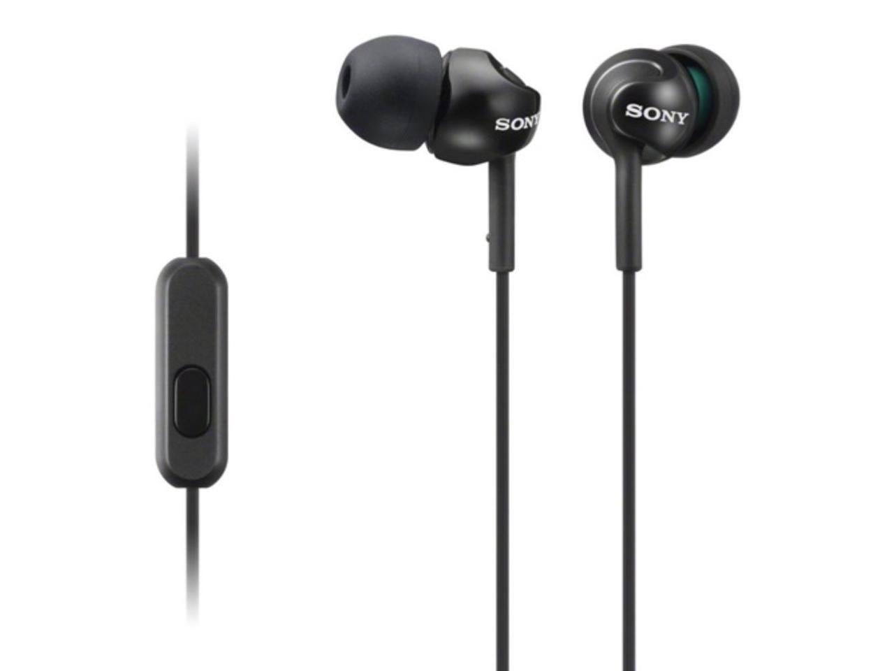 Sony Mdrex110ap/b Ex Monitor In-ear Headphones With Microphone (black)
