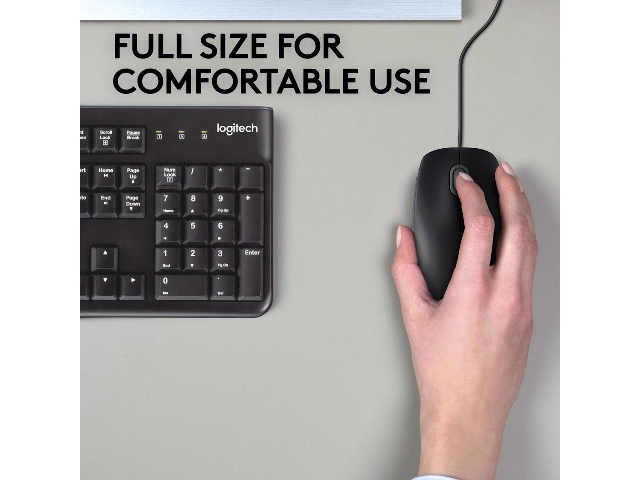 Logitech B110 Silent Wired Mouse - Black