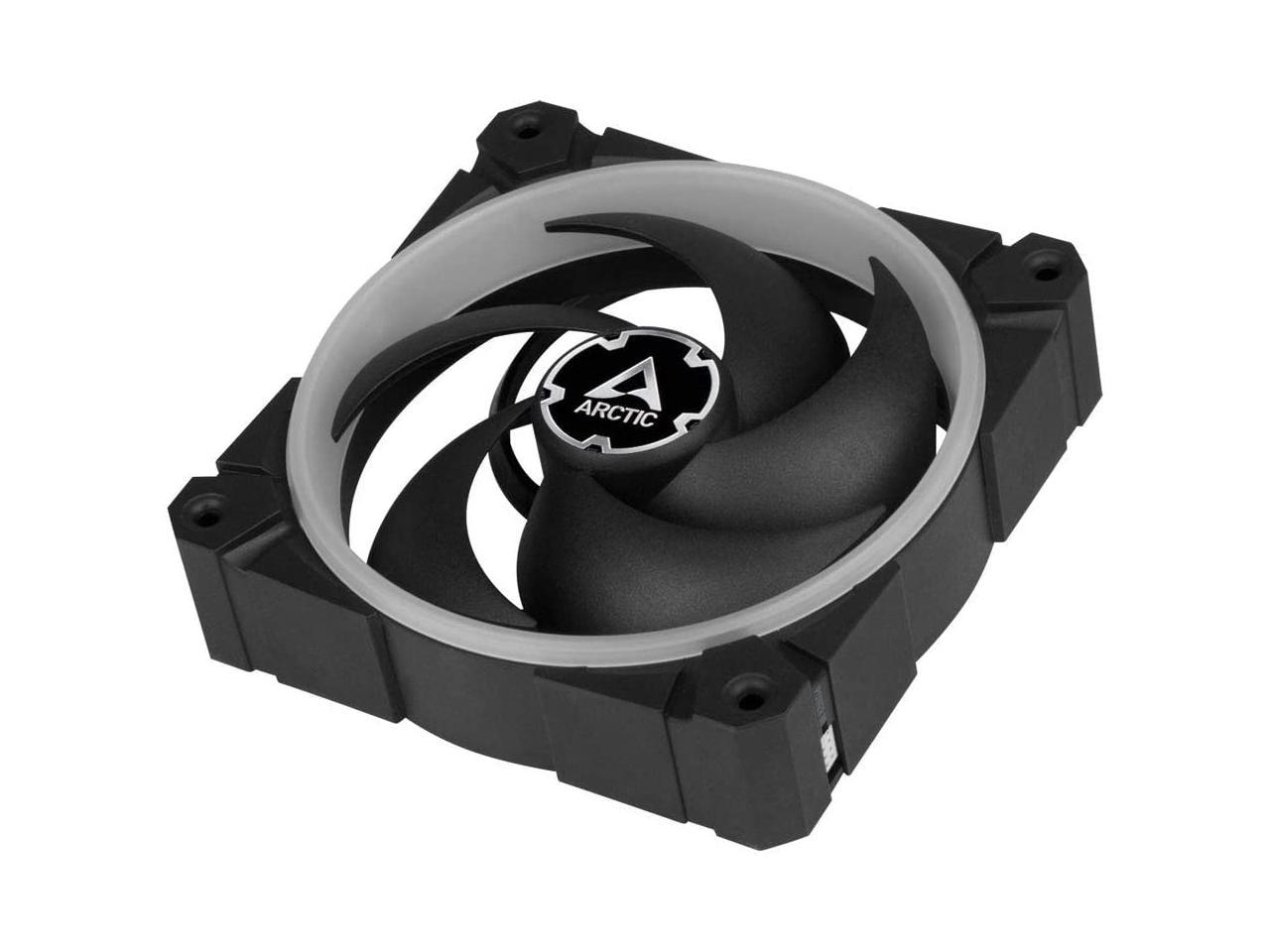 ARCTIC BioniX P120 A-RGB (Bundle 3 pc, incl. A-RGB Controller) - 120 mm Pressure-Optimised Fan with A-RGB, PWM, Cooler, Fluid Dynamic Bearing, 400-2300 RPM - Black