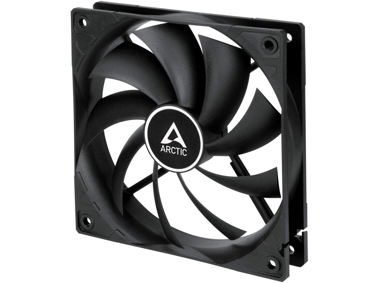 ARCTIC F12 PWM - 120 mm PWM Case Fan, PWM-Signal regulates Fan Speed, Very Quiet Motor, Computer, Fan Speed: 230-1350 RPM - Black