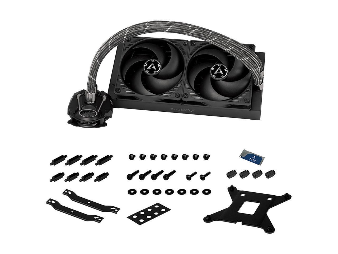 ARCTIC Liquid Freezer II 240 - Multi Compatible All-in-One CPU AIO Water Cooler, Compatible with Intel & AMD, Efficient PWM Controlled Pump, Fan Speed: 200-1800 RPM (Controlled via PWM) - Black