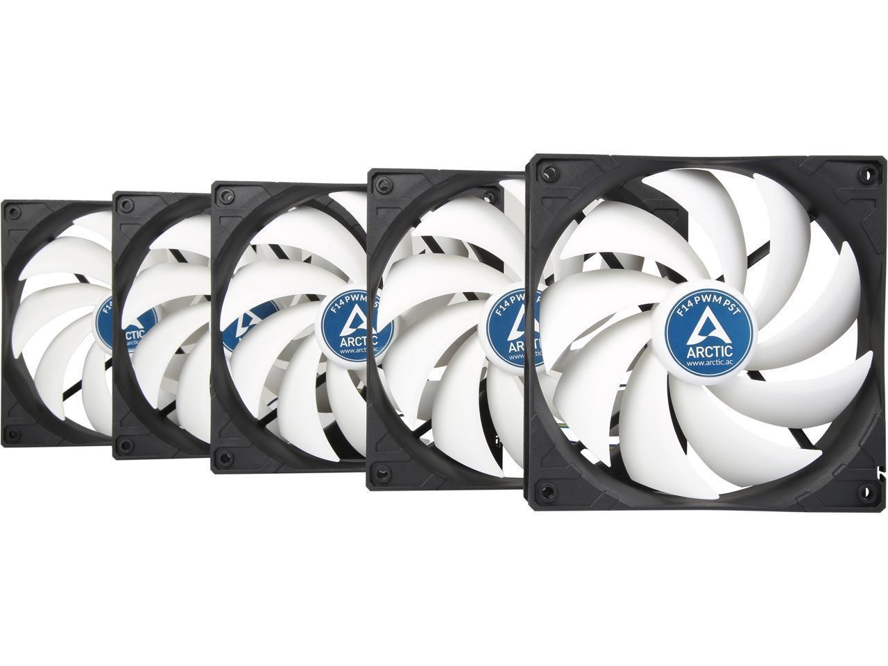 Arctic ACFAN00091A F14 PWM PST Value Pack Standard Low Noise Case Fan Cooling 5 Pack 140mm