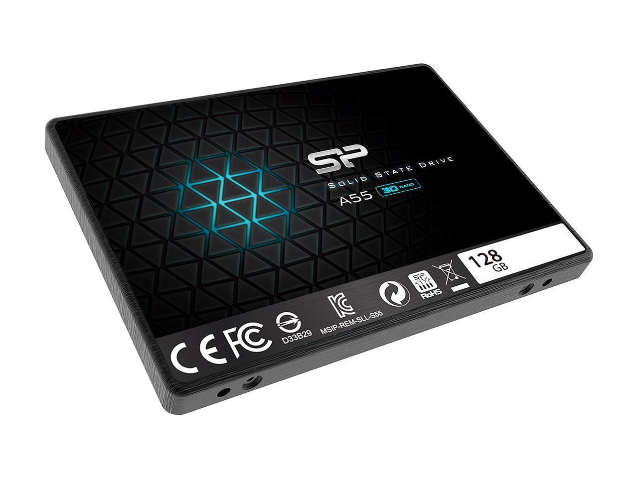 Silicon Power Ace A55 2.5 128GB SATA III 3D TLC Internal Solid State Drive (SSD) SU128GBSS3A55S25AE