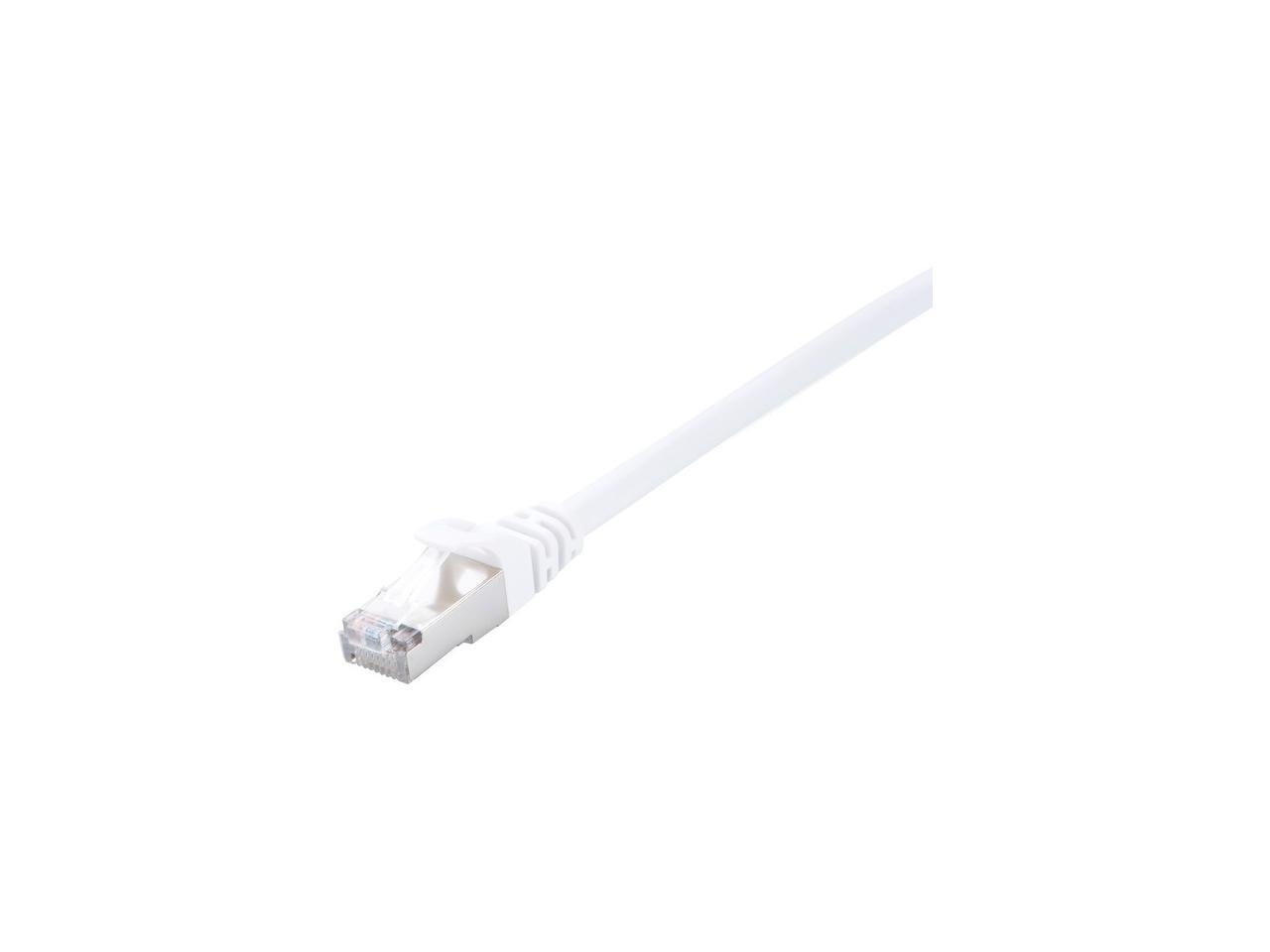 V7 White Cat5e Shielded (Stp) Cable Rj45 Male To Rj45 Male 1M 3.3Ft